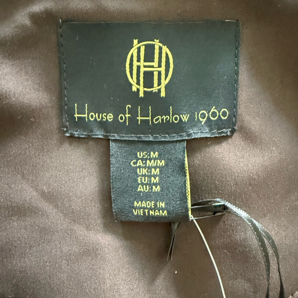 House of Harlow 1960 Faux Suede Crop Women’s Jacket Size Medium - Picture 4 of 6